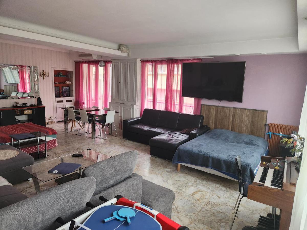 Big Apart 140M2 5Min Walk To Beach Sea &Promenade 3 Double Rooms,Big Living Room 42M2, 3 Showers,9 Beds, Free Parking Nizza Exterior foto