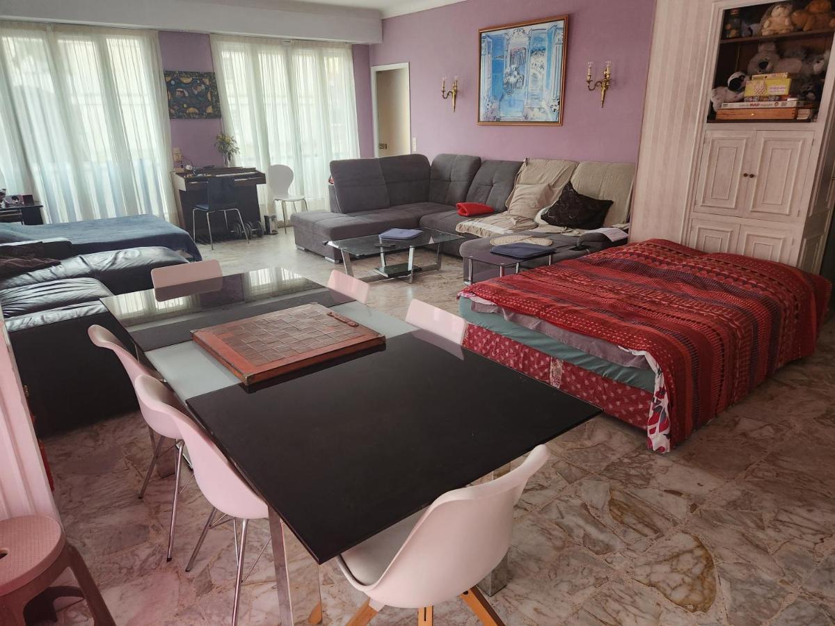 Big Apart 140M2 5Min Walk To Beach Sea &Promenade 3 Double Rooms,Big Living Room 42M2, 3 Showers,9 Beds, Free Parking Nizza Exterior foto